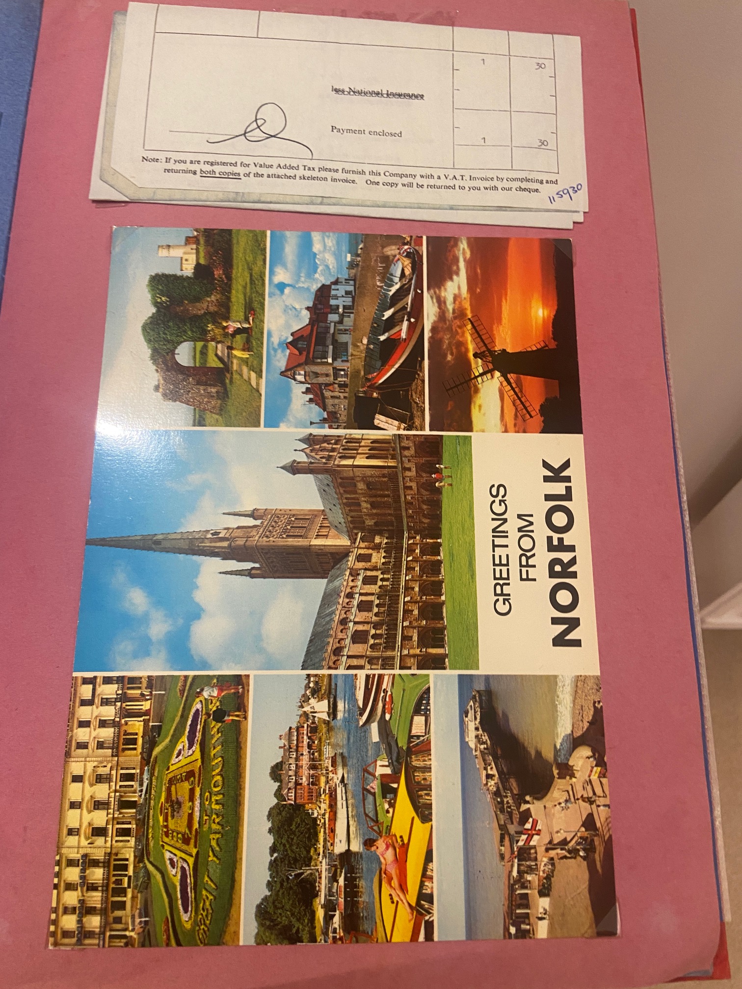Norfolk production paperwork